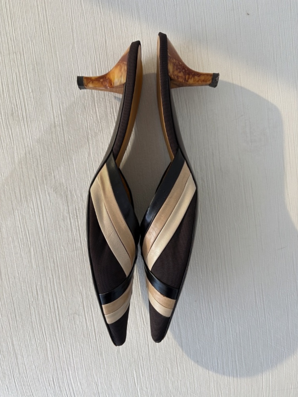 Vintage Giuseppe Zanotti Sculptural Kitten Heel Mules EU 38.5 - Picture 4 of 8